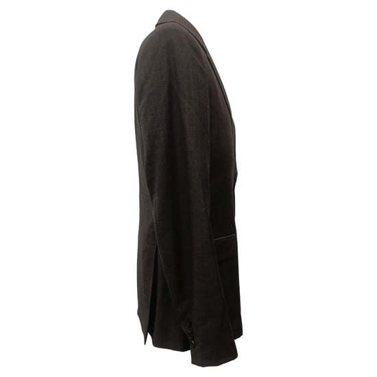 Prada Single-Breasted Blazer in Brown Wool - Image 2