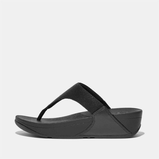 Women's Fit Flop Shimmerlux Toe Post Sandals in Black - Image 1
