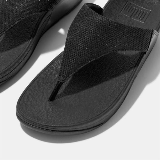 Women's Fit Flop Shimmerlux Toe Post Sandals in Black - Image 4