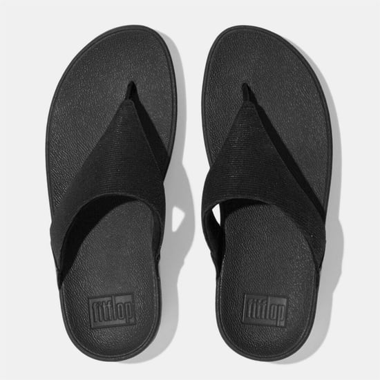 Women's Fit Flop Shimmerlux Toe Post Sandals in Black - Image 5