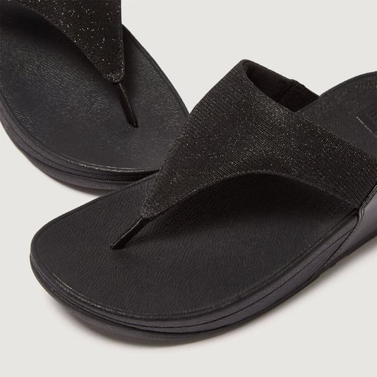 Women's Fit Flop Shimmerlux Toe Post Sandals in Black - Image 6