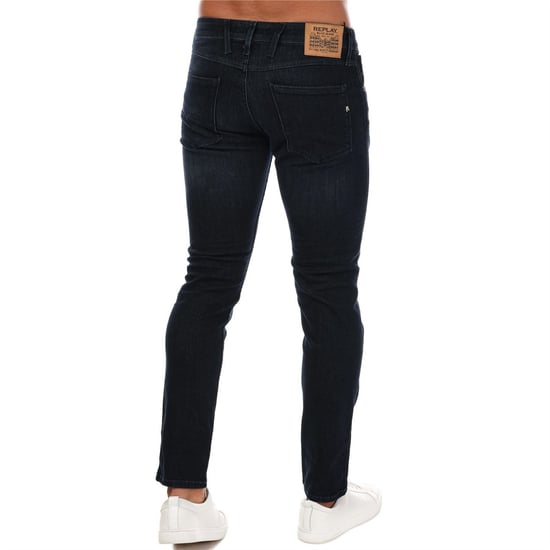 Men's Replay Slim Fit Jeans in Dark Blue - Image 2