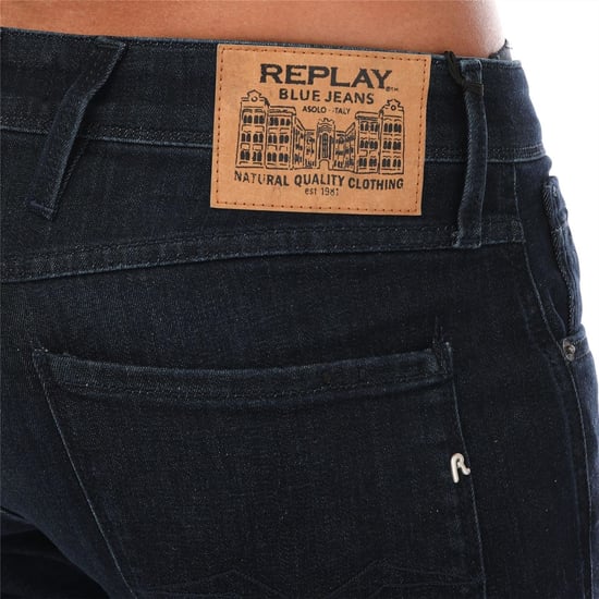 Men's Replay Slim Fit Jeans in Dark Blue - Image 3