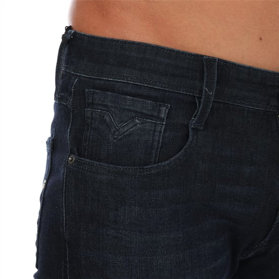 Men's Replay Slim Fit Jeans in Dark Blue - Image 4