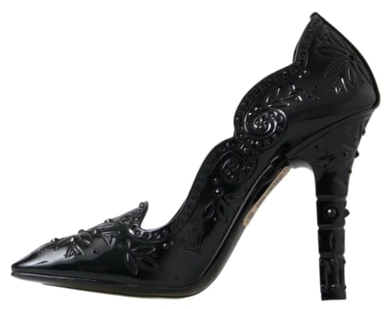 Dolce & Gabbana Svart CINDERELLA Blommiga Kristallklackar Skor - Image 2