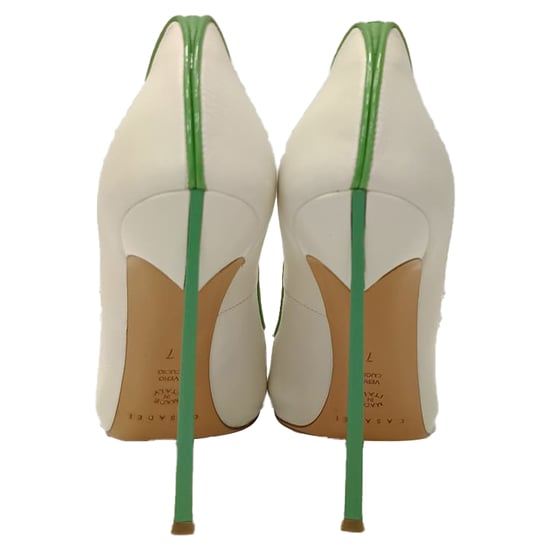 Casadei pumps met meshak in wit kalfsleer - Image 3