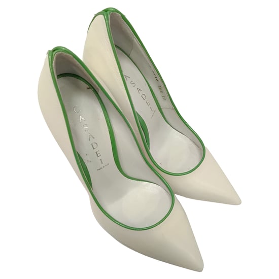 Casadei pumps met meshak in wit kalfsleer - Image 6