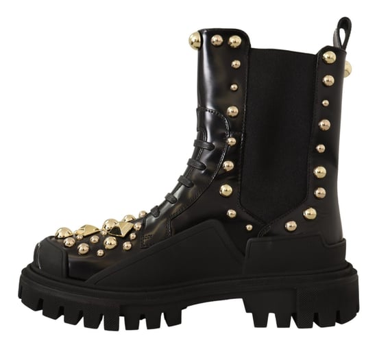 Dolce Gabbana Nitarbetade Läder Ankelskor - Image 5