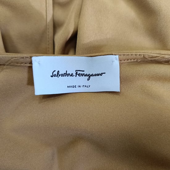 Salvatore Ferragamo Backless Maxi Dress in Brown Polyethylene - Image 4