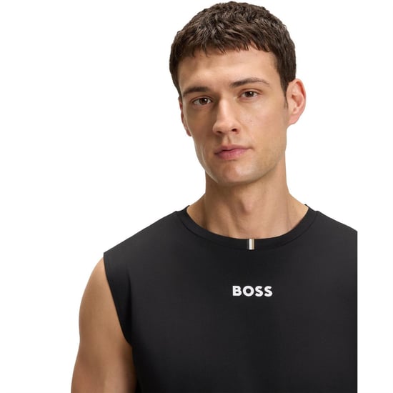 Men's Boss Quick Dry Tank Top in Black - Image 5