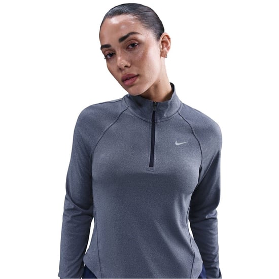 Women's Nike Long Sleeve 1 2 Zip Running Top in Midnight Navy - Image 1