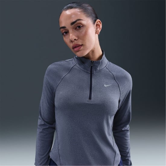 Women's Nike Long Sleeve 1 2 Zip Running Top in Midnight Navy - Image 6