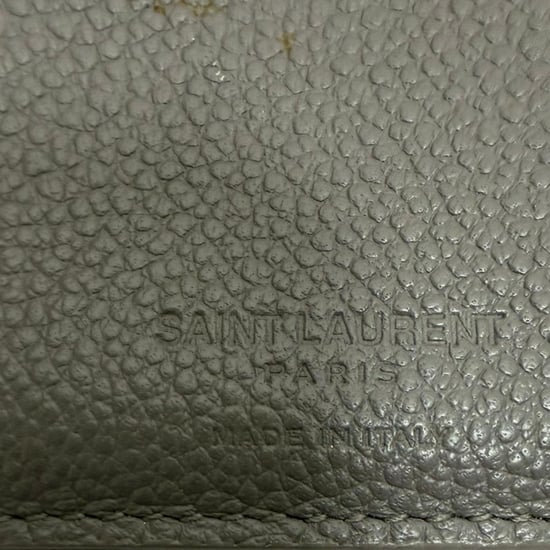 Saint Laurent Grained Zip Compact Rive Gauche Wallet in Grey Leather - Image 3