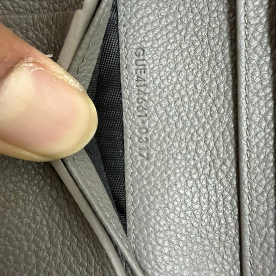 Saint Laurent Grained Zip Compact Rive Gauche Wallet in Grey Leather - Image 5