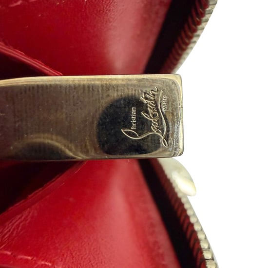 Christian Louboutin Panettone Loubitag portemonnee in zwart leer - Image 6