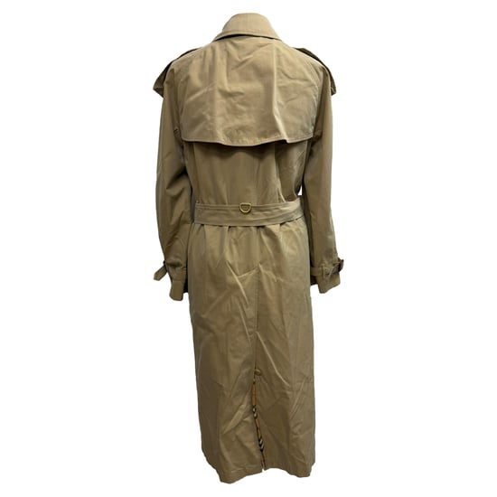 Burberry Double-Breasted Belted Trench Coat in Beige Cotton - Image 3