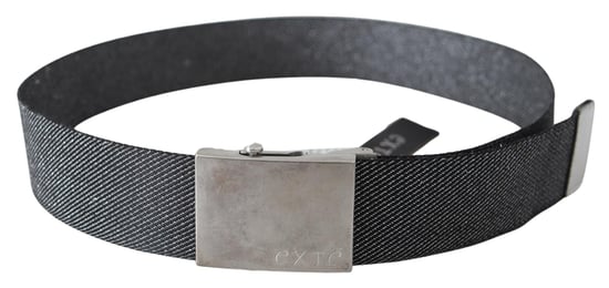 Exte Svart Silver Metall Borstad Spänne Midjebälte - Image 2