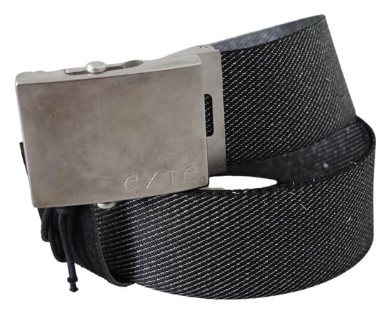 Exte Svart Silver Metall Borstad Spänne Midjebälte - Image 3