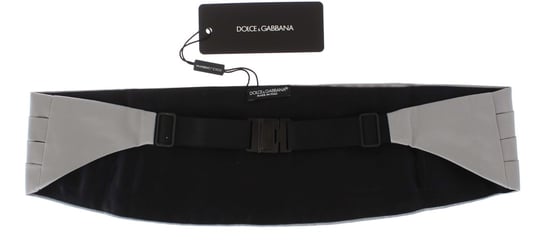 Dolce Gabbana Geplooide Zijde Grijze Cummerbund - Image 2