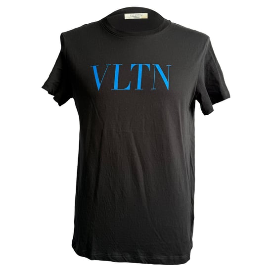 Valentino VLTN Logo T-Shirt in Black Cotton - Image 1