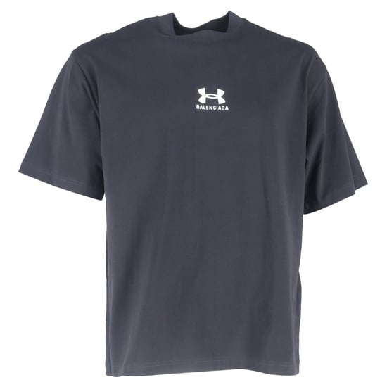 Balenciaga x Under Armour Logo-Embroidered T-Shirt in Black Cotton - Image 1