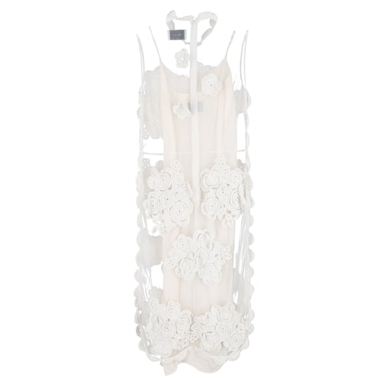 Simone Rocha Bloemapplicatie Gaas Midi Jurk in Witte Polyester - Image 2