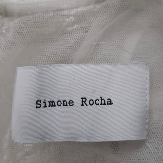 Simone Rocha Bloemapplicatie Gaas Midi Jurk in Witte Polyester - Image 3