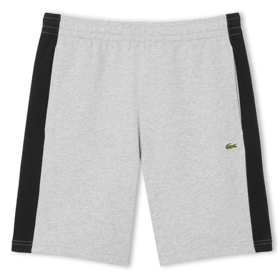 Men's Lacoste Fleece Colour Block Shorts in Grey - Image 1