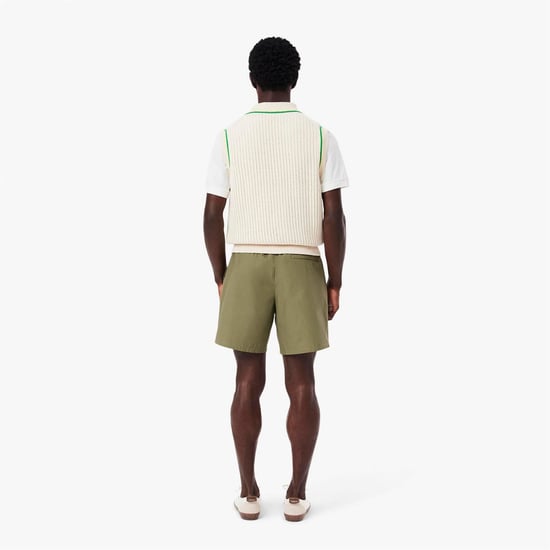Men's Lacoste Fit Poplin Shorts in Green - Image 3