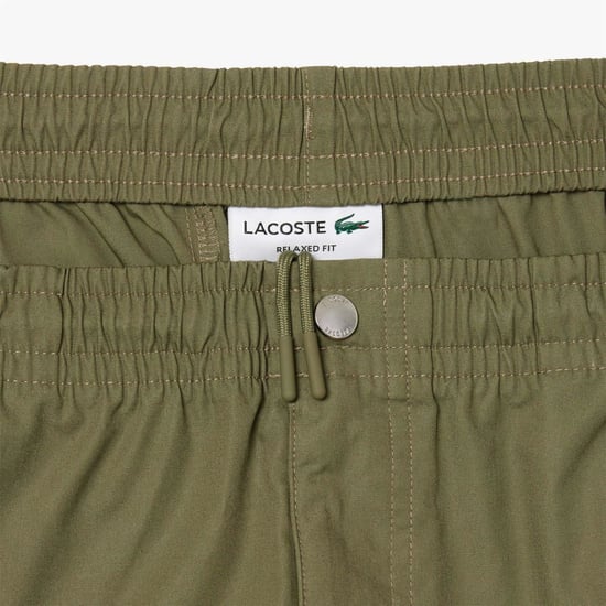 Men's Lacoste Fit Poplin Shorts in Green - Image 4