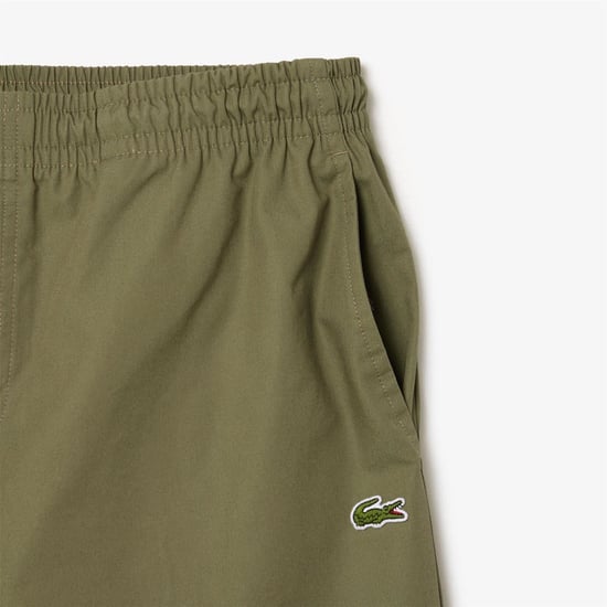 Men's Lacoste Fit Poplin Shorts in Green - Image 6