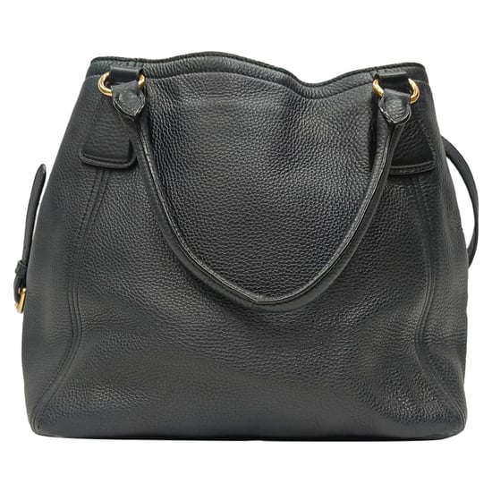 Prada Vitello Daino Tote Bag in Black Leather - Image 3
