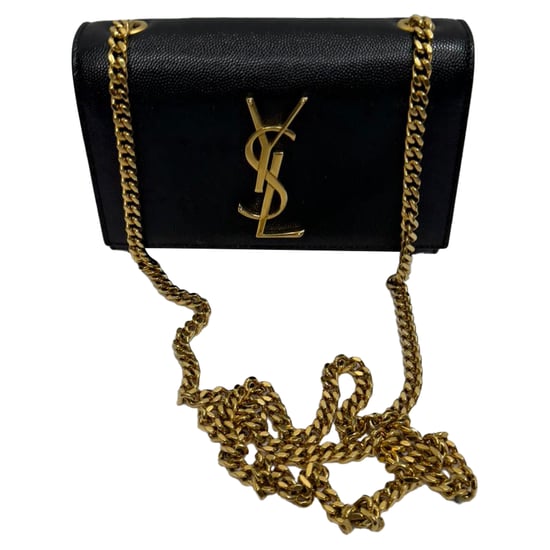 Saint Laurent Small Kate Grained Shoulder Bag in Black Leather - Image 3