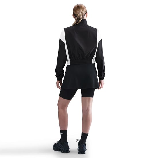 Women's Nike Color Block Windbreaker Jacket in Black/White - Image 4