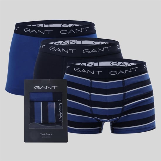 Men's Gant Pack Multistriped Trunks in Blue - Image 1