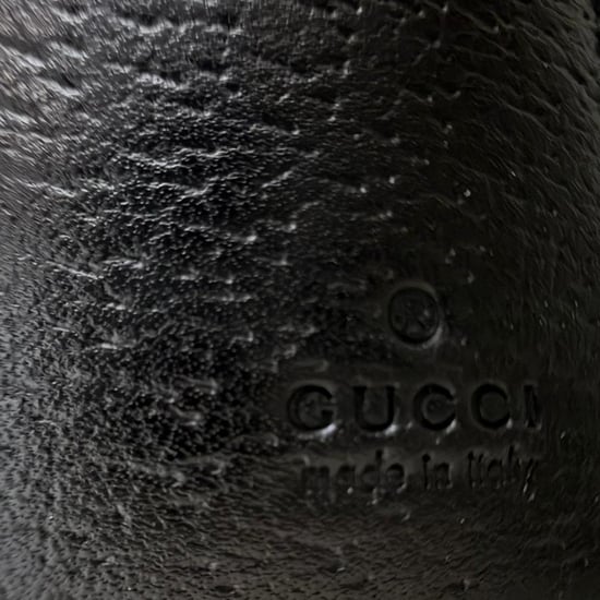 Gucci Dollar Boar Effect Bee Star Zip Wristlet Pouch in Black Calfskin Leather - Image 5