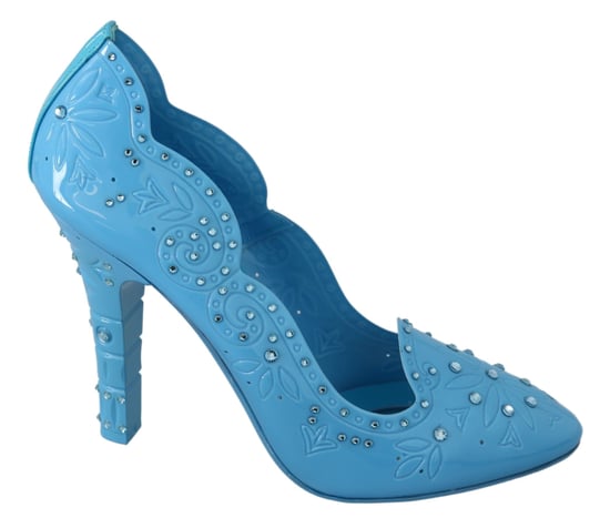 Dolce & Gabbana Blå Kristall Blommiga CINDERELLA Klackskor - Image 1