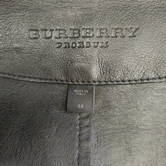 Burberry Prorsum Button-Down Peplum Jacket in Lamb Leather - Image 4