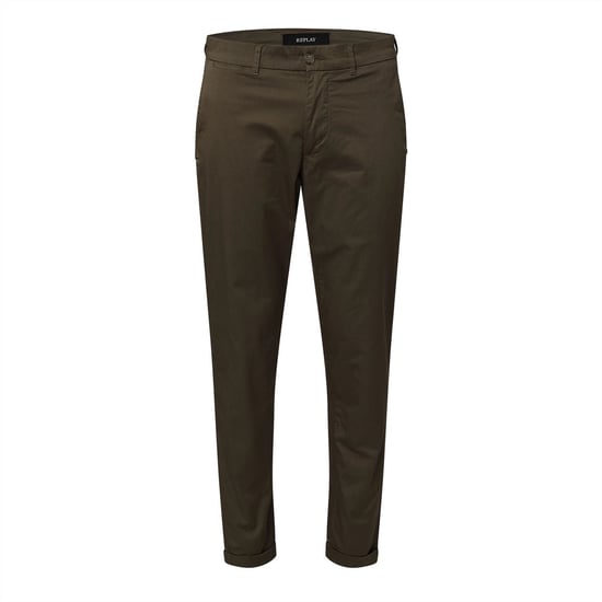 Men's Replay Chinos in Green - Image 1