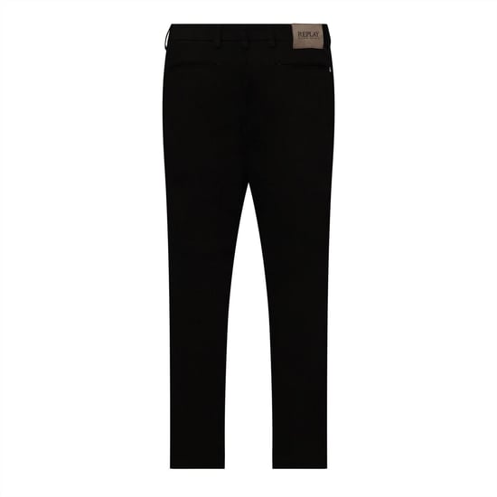 Men's Replay Regular Fit Chinos in Black - Image 2