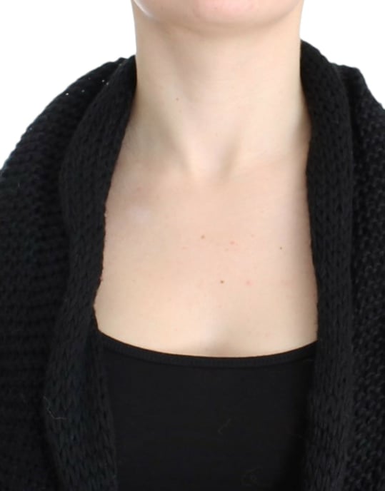 Knit Cardigan Vest Drawstring Waist - Image 5