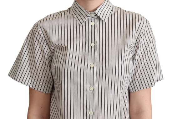 Dolce Gabbana Shirt Short Sleeve Collared Blouse - Image 2