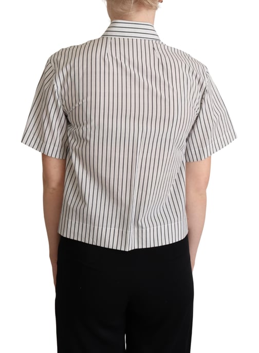 Dolce Gabbana Shirt Short Sleeve Collared Blouse - Image 4