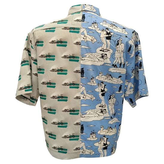 Prada Double Match Printed Shirt in Multicolor Cotton - Image 3