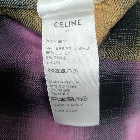 Celine Tie-Dyed Rutig Flanellskjorta i Flerfärgad Bomull - Image 3