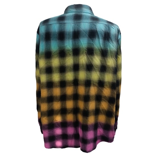 Celine Tie-Dyed Rutig Flanellskjorta i Flerfärgad Bomull - Image 5