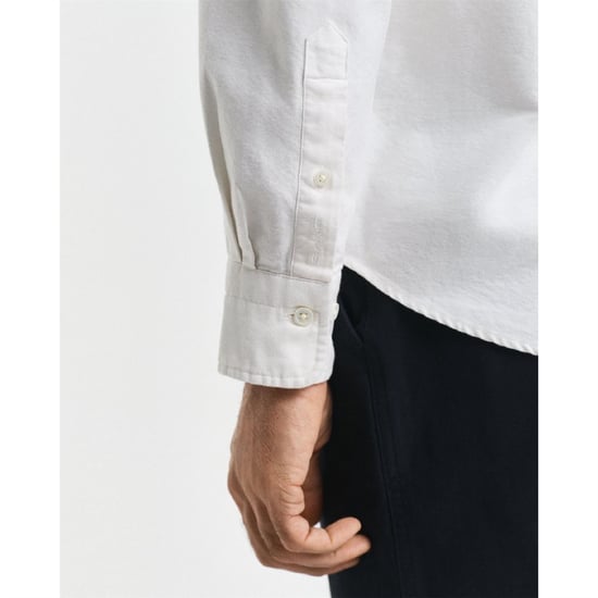 Men's Gant Heritage Oxford Shirt in Cream - Image 6