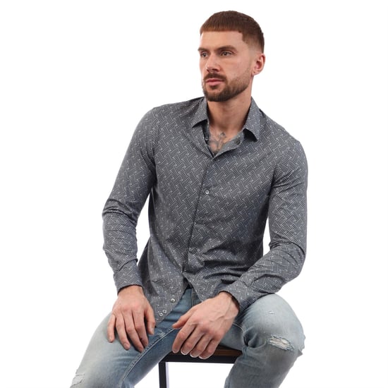 Men's Emporio Armani EA7 Shirt in Multi colour - Image 4