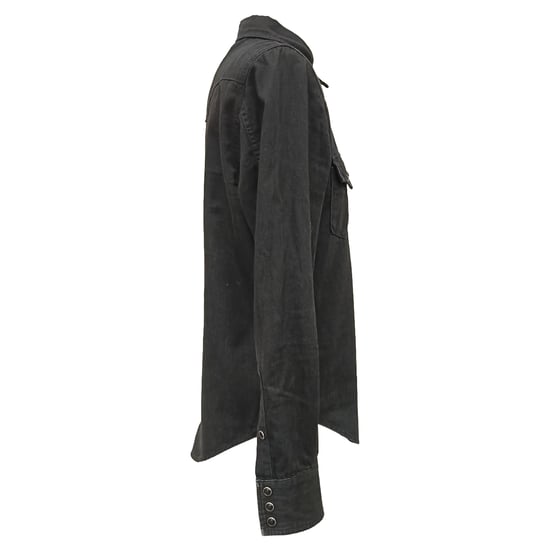 Saint Laurent Button-Down Shirt in Black Cotton - Image 2