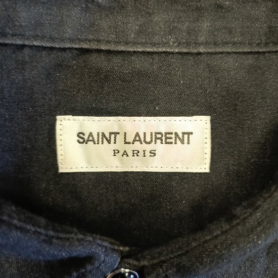 Saint Laurent Button-Down Shirt in Black Cotton - Image 4